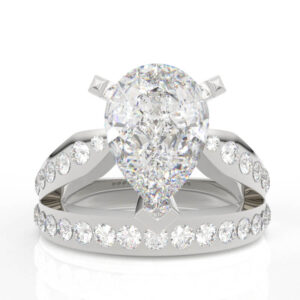 1ct Pear-shaped diamond engagement ring model EG-PV-PE-FS-0001