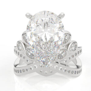 2.6ct pear diamond crown ring model EG-PV-PE-FS-0004