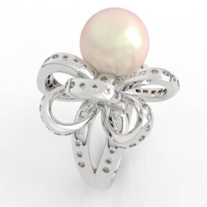Diamond Encrusted Bow Ring models files RG-PV-PL-FL-0001