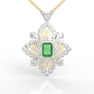 Floral Necklace Model PD-PV-EM-FL-0001
