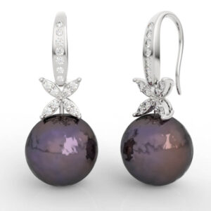 Gemstone Pearl Drop Earrings models files ER-PV-PL-FL-0002