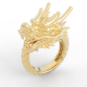 Mythical Dragon Jewelry Ring 3d Model RG-NP-NG-GD-0001