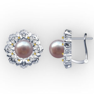 Pearl Diamond Earrings Model ER-PV-PL-FL-0001