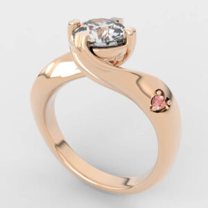 Twist Band Solitaire Ring 3D Model EG-SP-RO-HS-0001
