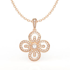 clover necklace pendant 3d model PD-PV-RO-FL-0001
