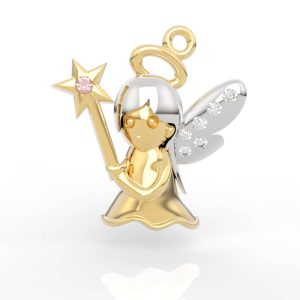 Angel diamond pendant 3d jewelry models AC-SP-RO-MH-0001