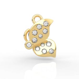 Butterfly Charm necklace 3d jewelry models AC-PV-RO-AN-0001