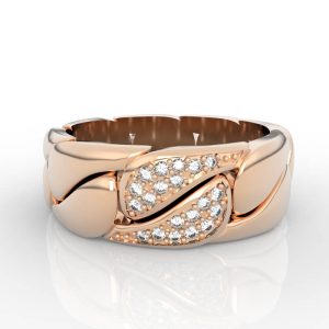 Diamond-accented contour ring models RG-SP-RO-FS-0002