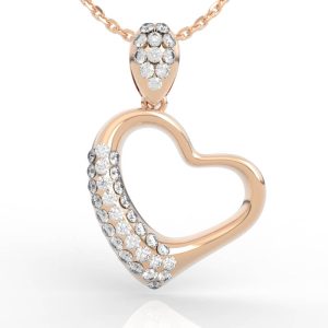 Diamond heart necklace 3d model PD-PV-RO-HS-0002