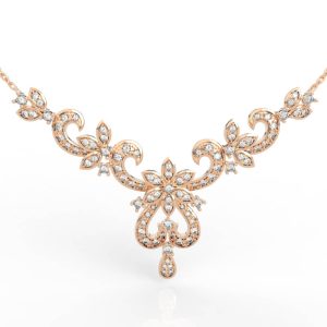 Floral Diamond Necklace 3d models PD-PV-RO-FL-0003