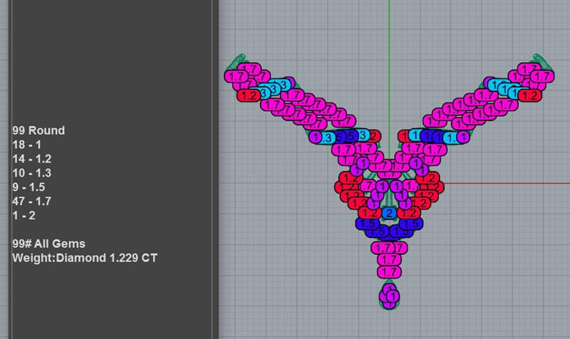 Geometric necklace jewelry 3d model PD-PV-RO-FS-0005