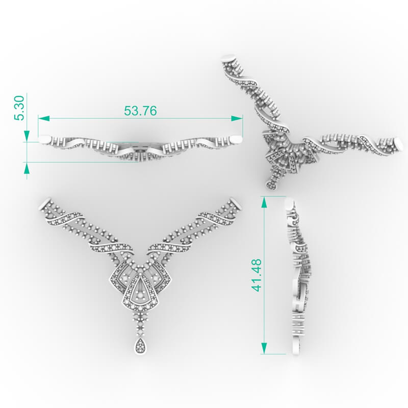 Geometric necklace jewelry 3d model PD-PV-RO-FS-0005