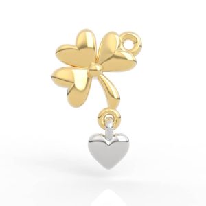 Heart Flower Pendant Love Charm Jewelry 3D Model AC-NP-NG-FL-0002
