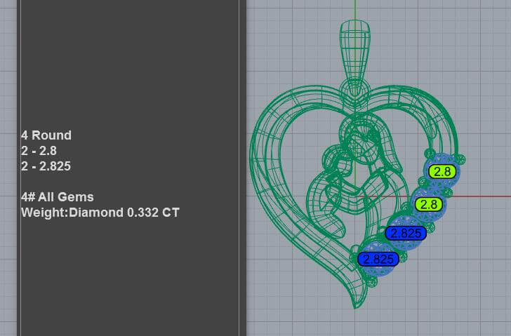 Mother and child heart pendant jewelry model PD-SP-RO-HS-0005
