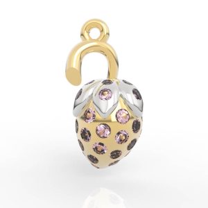 Strawberry custom charm bracelets 3d jewelry models AC-PV-RO-FL-0003