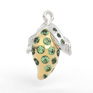 Mango pendant Charm necklace 3d model AC-PV-RO-FL-0001