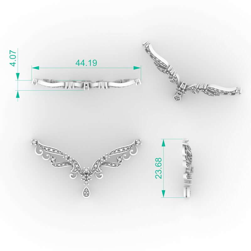 Wing Necklace 3d jewelry models PD-PV-RO-FS-0004