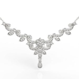 beaded floral necklace jewelry 3d model PD-PV-RO-FL-0002