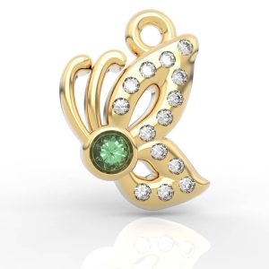 butterfly charms for bracelets 3d jewelry models AC-PV-RO-AN-0003