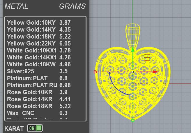 diamond necklace with heart jewelry model PD-PV-RO-HS-0001