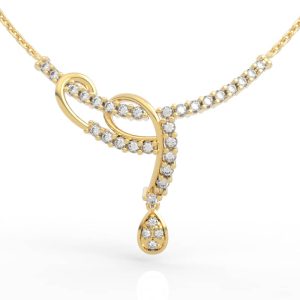 diamond teardrop necklace models PD-PV-RO-FS-0003