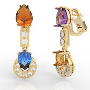gemstone drop earrings Jewelry 3d model ER-PV-PE-FS-0001