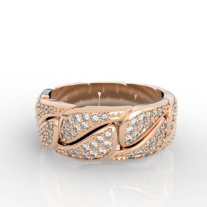 pavé wedding band 3d jewelry models RG-PV-RO-FS-0007