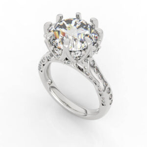 3.6 Carat Pave Diamond Engagement Ring Model EG-PV-RO-FS-0008
