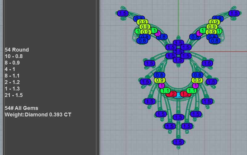 Floral Diamond Pendant Necklace 3d model file PD-PV-RO-FL-0005