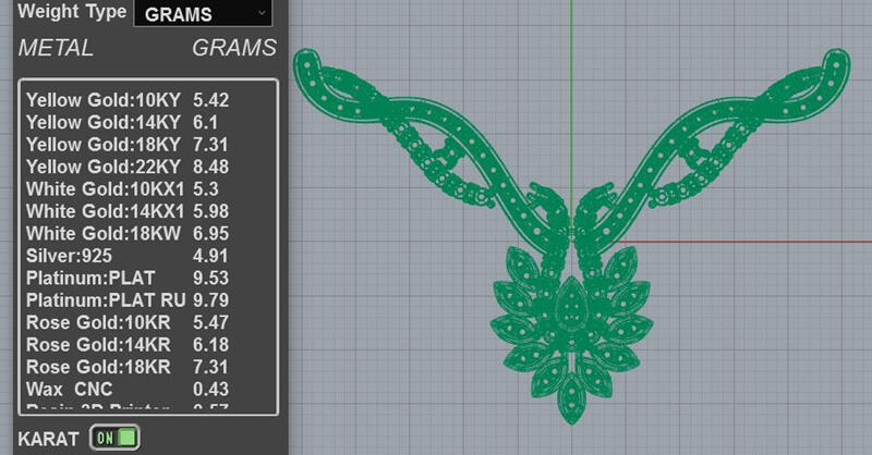 Floral V-Shape Diamond Pendant Jewelry 3D Model PD-PV-RO-FL-0008