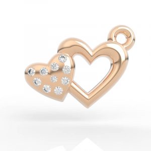 Heart charm bracelet jewelry 3d models stl AC-SP-RO-HS-0002