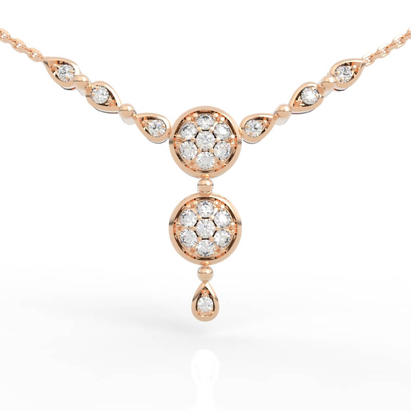 Round Diamond Necklace 3d jewelry models file PD-PV-RO-FS-0006