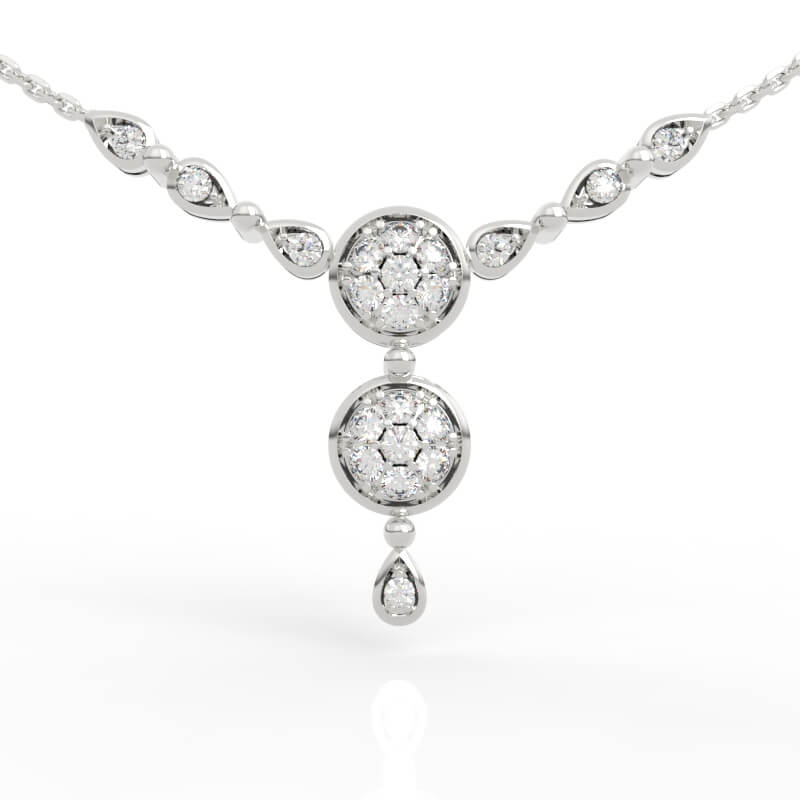 Round Diamond Necklace 3d jewelry models file PD-PV-RO-FS-0006