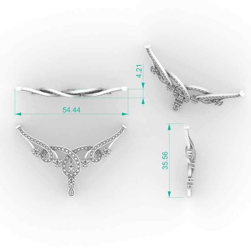 Royal Crown Diamond Necklace Jewelry 3D Model PD-PV-RO-FS-0007
