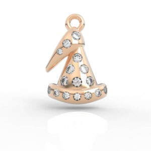 Wizard Hat Pendant Magical Charm Necklaces 3D Jewelry Model AC-PV-RO-FS-0001