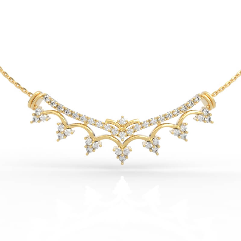 floral diamond necklace 3d jewelry model file PD-PV-RO-FL-0006