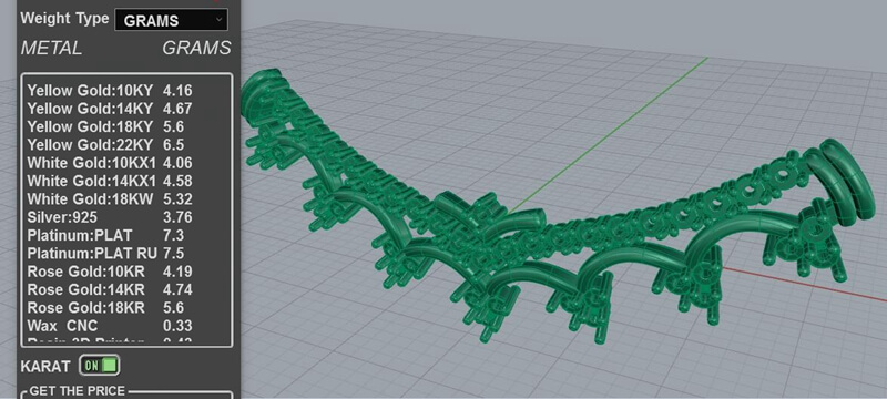 floral diamond necklace 3d jewelry model file PD-PV-RO-FL-0006