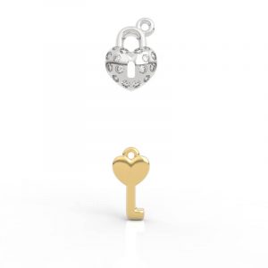 heart and key pendant necklace 3d model AC-PV-RO-HS-0003