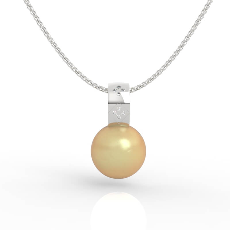 10-11mm pearl necklace with pendant 3d model stl PD-SP-PL-FS-0003
