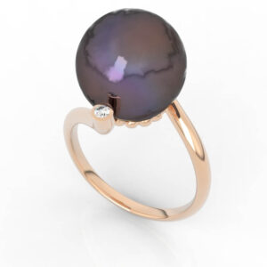 10.5mm pearl proposal ring 3d jewelry model RG-SP-PL-FS-0003