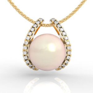 10mm pearl necklace with pendant 3d jewelry model file PD-PV-PL-FS-0009