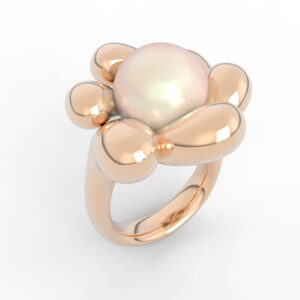 12.5mm Pearl Flower Ring 3d jewelry model file RG-NP-PL-FL-0001