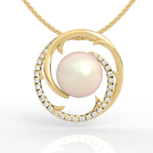 9.5mm pearl pendant necklace model stl file PD-SP-PL-FS-0004