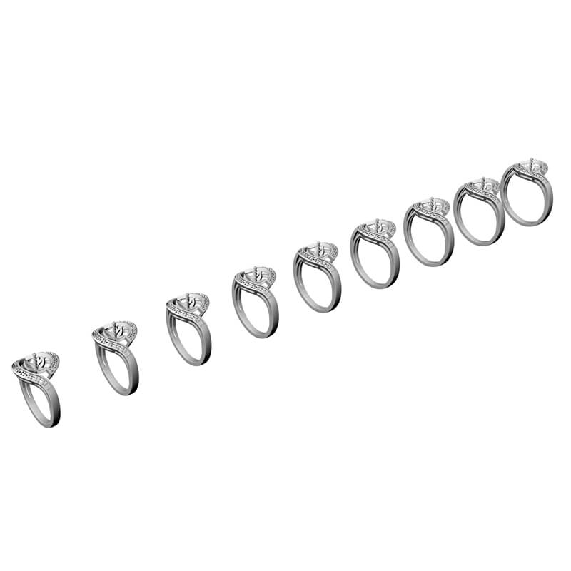 Exquisite 9.5mm pearl proposal ring 3d model for Designers - Image 6