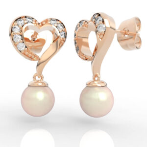 Heart-shaped 5.5mm pearl drop earrings models file ER-PV-PL-HS-0001