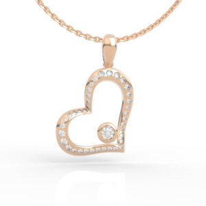 diamond necklace with heart jewelry 3d model file PD-PV-RO-HS-0004