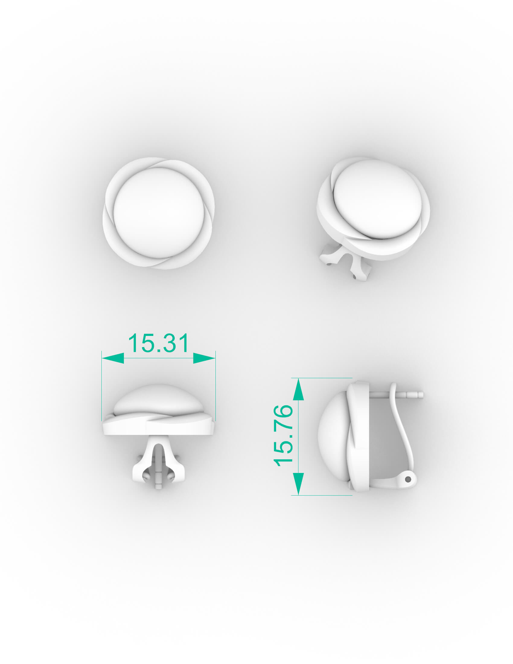 Half-Round Pearl Earrings ER-NP-PL-FS-0001