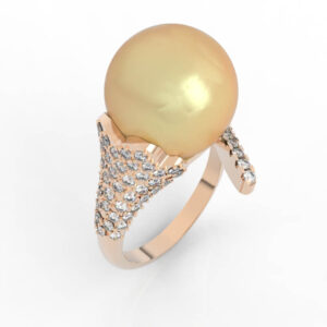 12mm pearl engagement rings 3d model RG-PV-PL-FS-0003