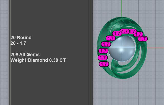 8mm pearl and diamond earrings 3d model file ER-SP-PL-FS-0006