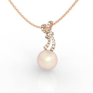 9.8mm Pearl Pendant with Bow Design 3D Model PD-PV-PL-FS-0010